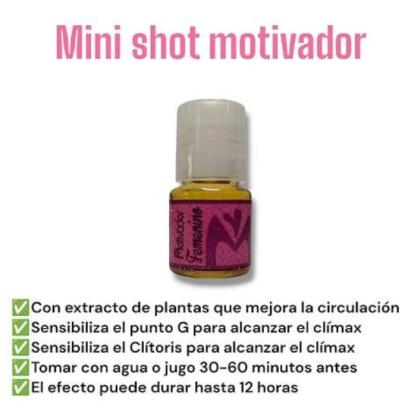 Motivador Femenino "M". Mini Shot