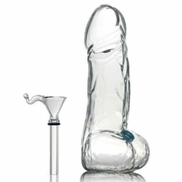 Pipa de cristal forma de pene