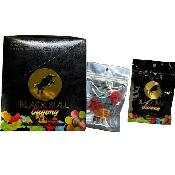 Black Bull Gummy. Gomitas Vigorizantes para hombre.