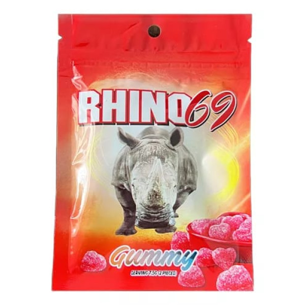 Rhino 69 Gummy. Gomitas Vigorizantes para hombre.