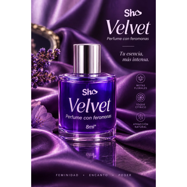 Perfume Sh Velvet. Con feromonas para mujer