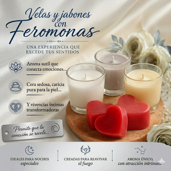 Velas y Jabón con Feromonas Velas y Jabón con Feromonas